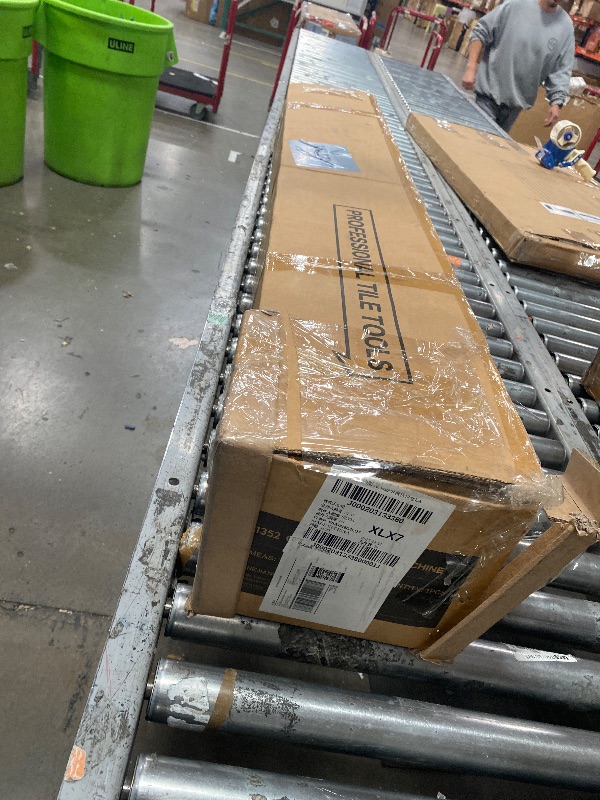 Photo 1 of (for parts, damaged) SHIJING 48'' Double Track Manual Tile Cutter with Laser Cutting Guide Porcelain Tile Cutter with Split Platen,Double Aluminum Base