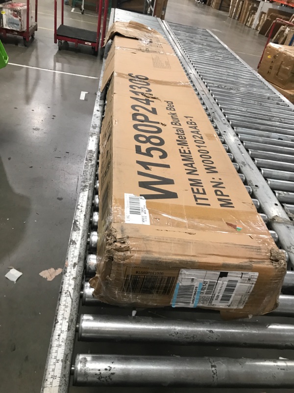 Photo 1 of *COMPLETE 2 BOXES 1 OF 2 AND 2 OF 2*
CNPOP Metal Triple Bunk Bed for Kids and Teens, Detachable Twin & Twin XL Beds, Space-Saving Design with Guardrails and Ladder, Sturdy Metal Frame, Black