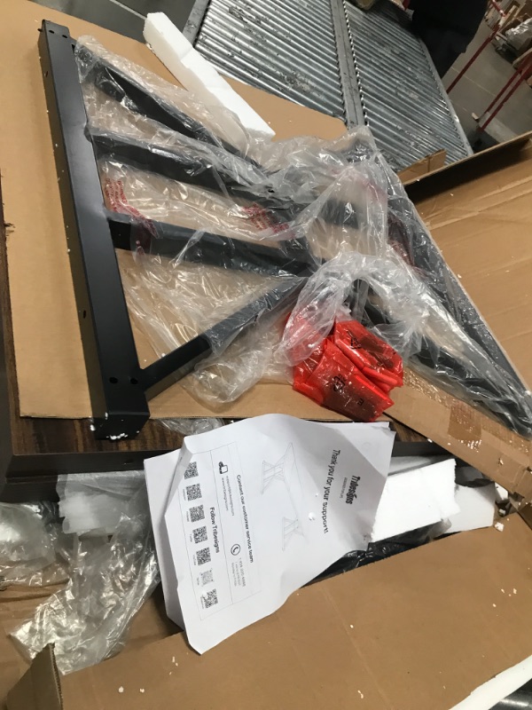 Photo 1 of **FOR PARTS ONLY**
LITTLE TREE 70.8-Inch Office Desk, Wooden Executive Office Desk, Modern Work Desk, Large Farmhouse Writing Table Computer Desk for Home, Brown-Black