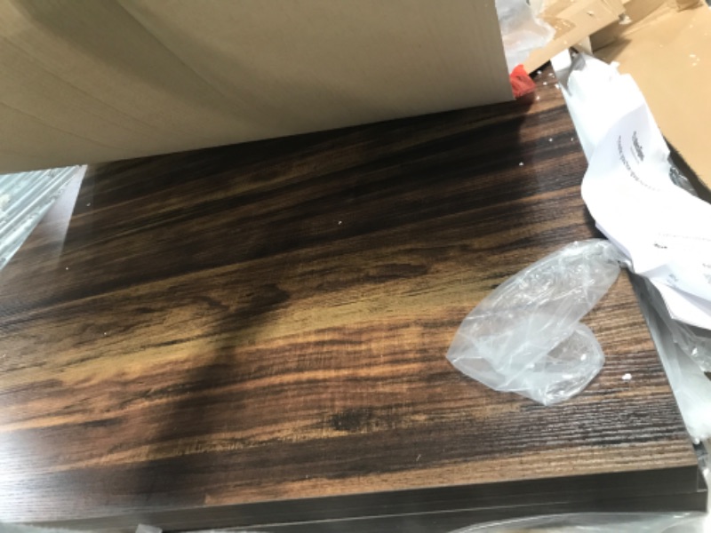 Photo 1 of **FOR PARTS ONLY**
LITTLE TREE 70.8-Inch Office Desk, Wooden Executive Office Desk, Modern Work Desk, Large Farmhouse Writing Table Computer Desk for Home, Brown-Black