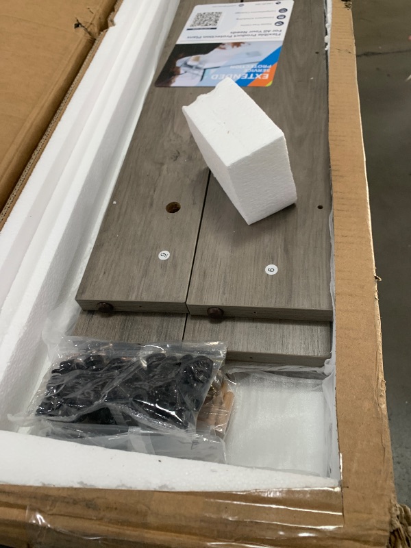 Photo 3 of BRIOPAWS Outdoor Dining Table | HDPE | 67” Patio Rectangle Tables | All Weather | Umbrella Hole | Patio Furniture Set for 4-6 Person | Black