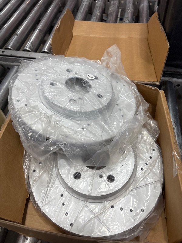 View 2 of ***(PARTS ONLY/ MISSING PARTS/ NON FUNCTIONAL)***Acinoparts Front and Rear Brake Kit Drilled and Slotted Brake Rotors Ceramic Brake Pads Replacement for Nissan Altima 2013-2020