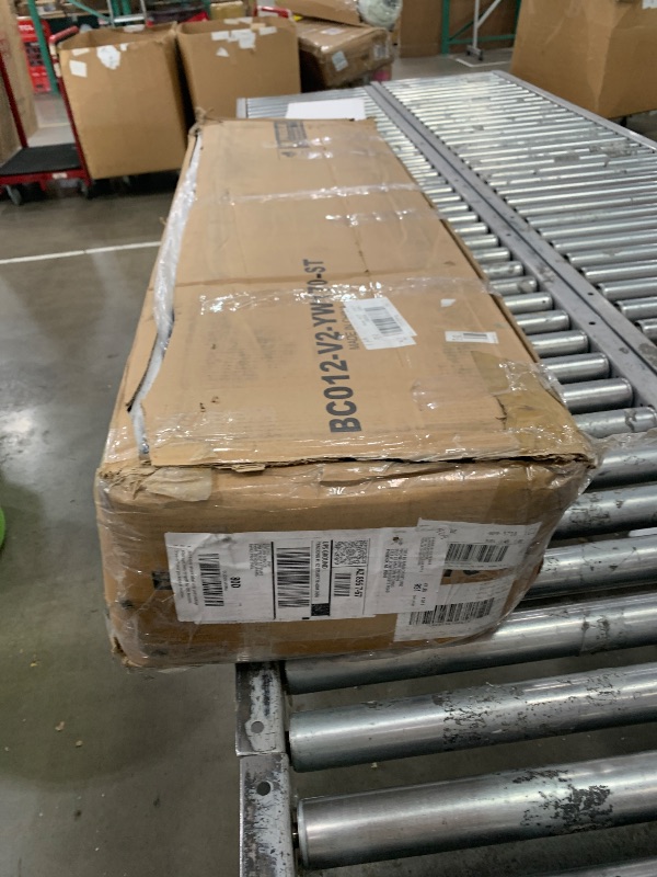 Photo 1 of **FOR PARTS ONLY**
Seventable Computer Desk 47.2" with LED Lights & Power Outlets, Home Office Desk with 4 Drawers, Writing Desk with Keyboard Tray, Study Table with Monitor Stand, Work Desk for Home, Rustic Brown