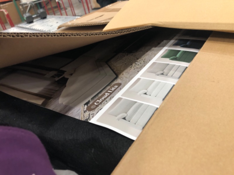 Photo 1 of 109'' Modular Sectional Sofa, L Shaped Couch with Storage Ottoman, Comfy Cloud Sofa with Deep Seat, 4 Seat Convertible Sectional Couches for Living Room (Beige, Low Legs 1.97")