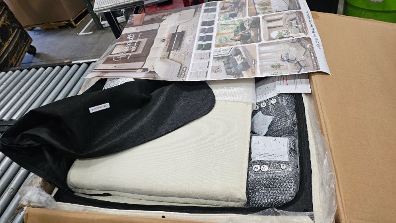 Photo 1 of 109'' Modular Sectional Sofa, L Shaped Couch with Storage Ottoman, Comfy Cloud Sofa with Deep Seat, 4 Seat Convertible Sectional Couches for Living Room (Beige, Low Legs 1.97")