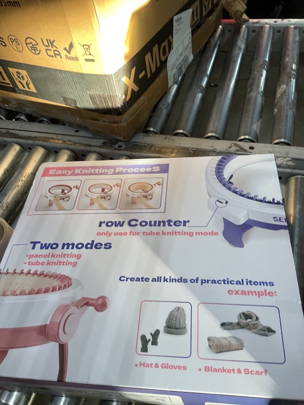 Photo 1 of SENTRO Knitting Machine 48 Needles, Smart Knitting Crochet Machine, Double Crocheting Machine Kit,Circle Knit Loom Machine with Row Counter and Hand Crank