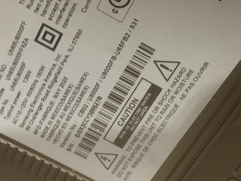 Photo 1 of ** Screen has some pixel damage ** Samsung 65-Inch Class Crystal UHD U8000F 4K Smart TV (2025 Model) Endless Free Content, Crystal Processor 4K, MetalStream Design, Knox Security, Alexa Built-in