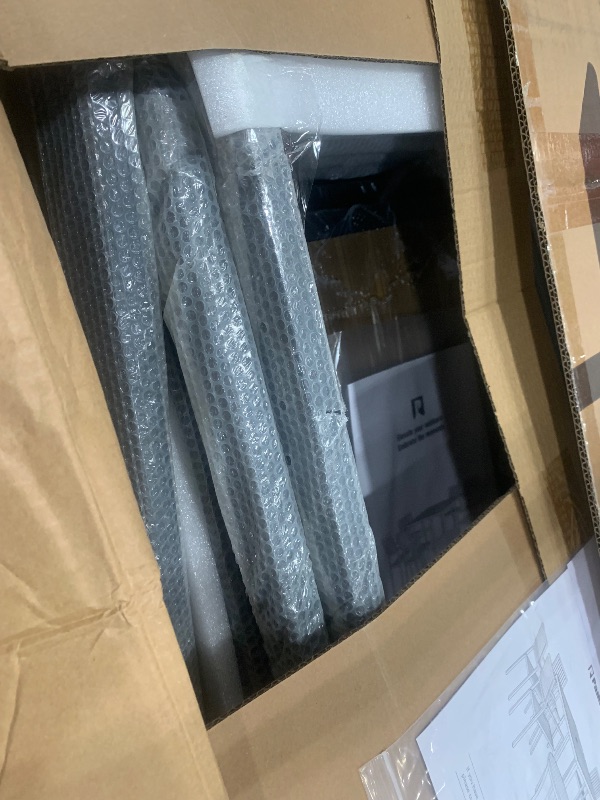 Photo 1 of *** PARTIAL SET - CHAIRS ONLY *** Pamapic 8-Piece Patio Dining Set?Outdoor Aluminum Furniture Set with Plastic-Wood Table Top,Outdoor Furniture Set with 6 Outdoor Stackable Chairs for Patio Garden Poolside (Teak)