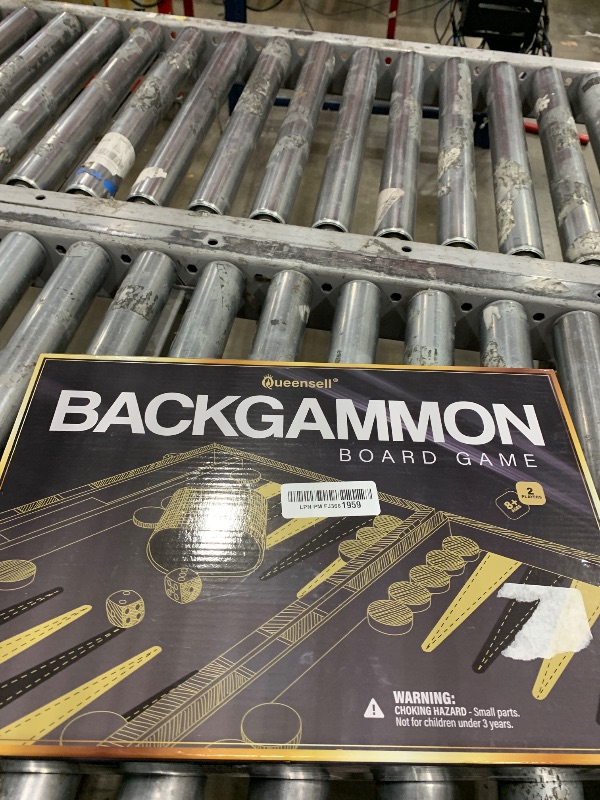 Photo 1 of ***PARTIAL SET - PRICE ADJUSTED***
Backgammon Sets for Adults – 15-Inch Black PU Leather Board Game Set – Classic 2-Player Travel Backgammon Set with 32 Playing Pieces, Dice, and Cups