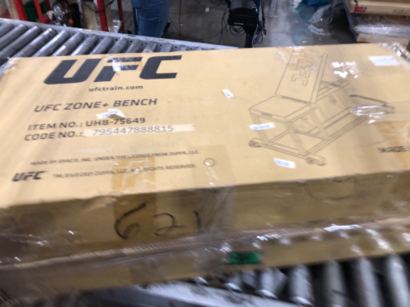 Photo 6 of UFC Zone+ Weight Bench, Adjustable Full Body Workout Strength Training Flat, Incline, Decline. Built in Storage and Transport Handle and Wheels, Easy to Store for Home Gym