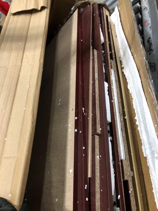 Photo 1 of ***MISSING PARTS***
Hodedah 7 Drawer Jumbo Chest, Five Large & Two Smaller Drawers with Two Lock, Hanging Rod, and Three Shelves | Mahogany, 17.76" D X 47.24" W X 48.39" H