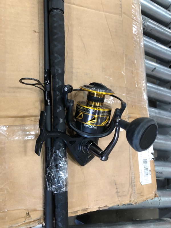 Photo 1 of ***(MINOR DAMAGE/ SEE NOTES FOR DETAILS)***Penn 10' Battle IV Spinning Fishing Rod and Reel Combo Kit, 8000 Reel, CNC Gear Technology, Full Metal Body and Sideplate, HT-100 Drag System