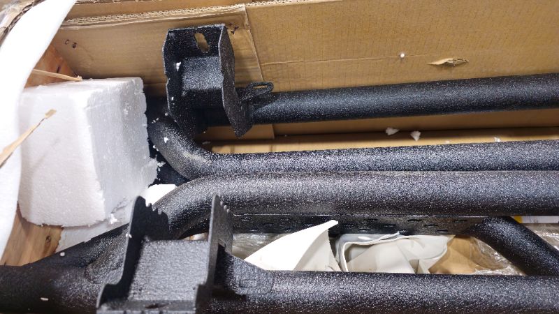 Photo 1 of ***PARTS ONLY***Running Boards Compatible with 2007-2018 Jeep Wrangler JK 4-Door, Dual-Stage Textured Black Powder Coated (07-18 JK 4Doors, D Size)