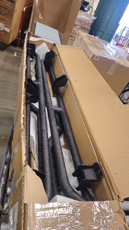 Photo 1 of ***PARTS ONLY***Running Boards Compatible with 2007-2018 Jeep Wrangler JK 4-Door, Dual-Stage Textured Black Powder Coated (07-18 JK 4Doors, D Size)