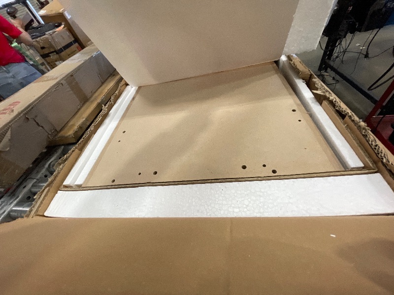 Photo 3 of Modway Samos 62 Inch Retro Modern Sideboard with Storage in Hickory - Geometric Door Design Buffet Cabinet for Dining Room, Hallway, Living Room - Media Console Stand for Wall-Mounted TVs