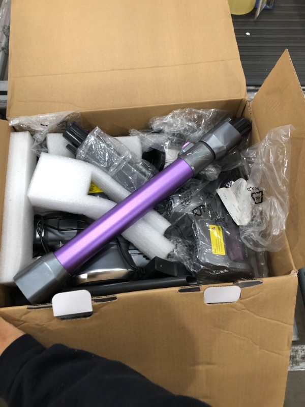 Photo 1 of **parts only**
Lubluelu Cordless Vacuum Cleaner, Stick Vacuum Cordless Rechargeable with Lightweight 235W Brushless Motor, Self-Standing and Handheld Design for Carpet, Hard Floor and Pet Hair (Purple)