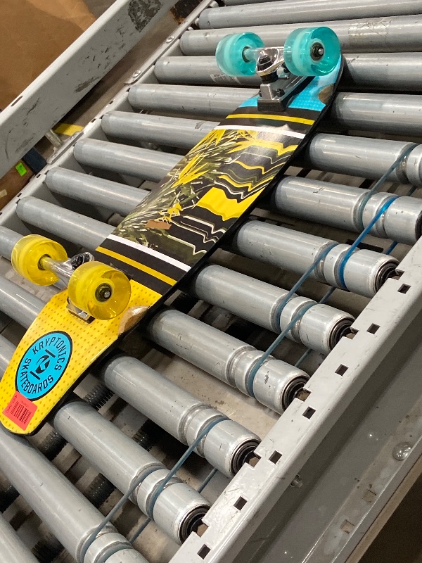 Photo 1 of Yocaher Beach Series Complete Drop Through Skateboards Longboard w/Black Widow Premium 80A Grip Tape Aluminum Truck ABEC-9 Bearing 70mm Skateboard Wheels