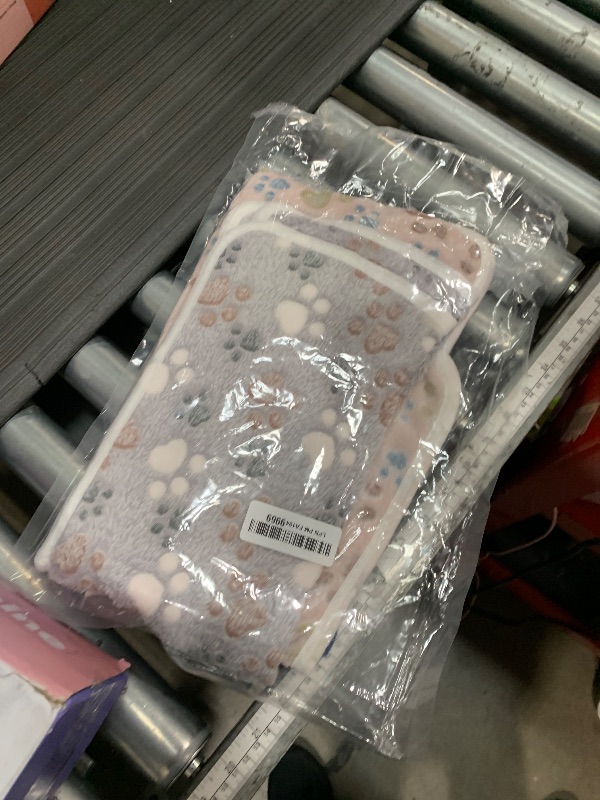 Photo 1 of 1 Pack 3 Blankets Super Soft Fluffy Premium Fleece Pet Blanket Flannel Paw Printed Throw for Dog Puppy Cat (Small 23x16'', Beige, Grey, Navy)