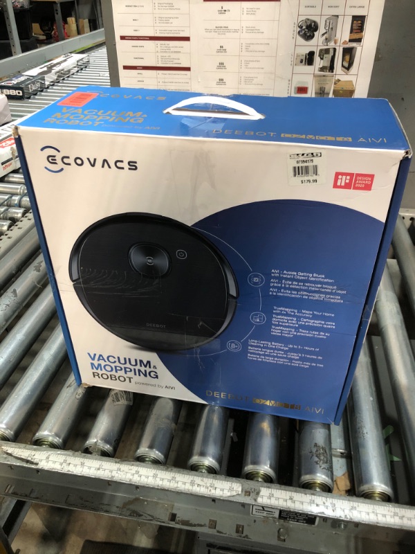 Photo 1 of ** missing all accessories ** ECOVACS Deebot T8 AIVI Robot Vacuum Cleaner For Floors,Carpet, Vacumming and Mopping in One-Go, Laser Mapping, Smart AI Object Recognition, On-Demand Live Video, Custom Clean, 3+ Hours of Runtime