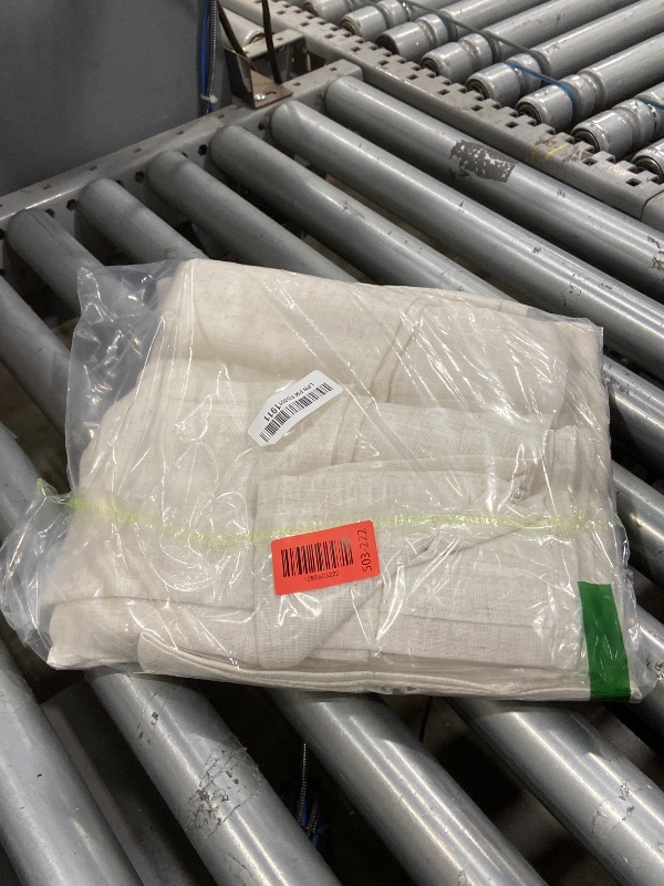 Photo 1 of Cream Natural Linen Curtains 86 inch Length 2 Panels Set Neutral Rustic Farmhouse Living Room Drapes Back Tab Pleated Look Light Filtering Privacy Semi Sheer Curtains 86 inches Long Ivory Colored