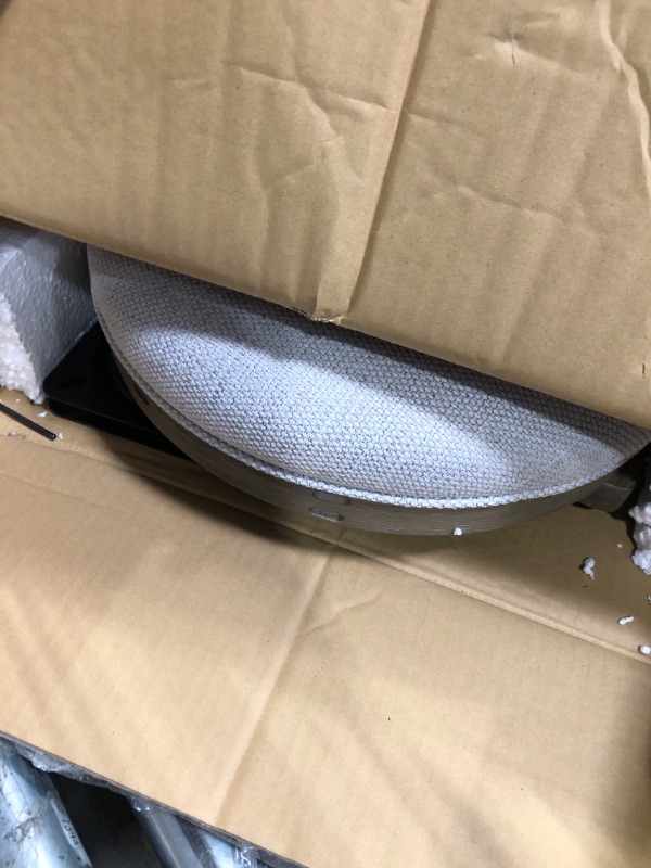 Photo 1 of armen loving brown and beige swivel stool