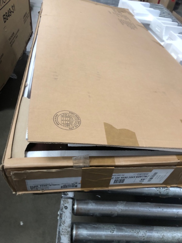 Photo 1 of **BOX 2 OF 2 ONLY*** Sauder Palladia Office Desk with Drawers, Executive Desk with File Cabinet Storage, Cable Management, Keyboard Tray, in Select Cherry Finish