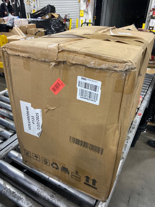 Photo 1 of **ONLY ONE CHAIR**KISLOT Counter Height Swivel Barstools with Back,26" H Seat Height Upholstered Bar Stools for Kitchen Island,Set of 2,Brown Leather