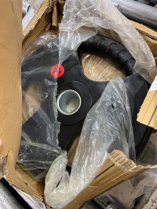 Photo 1 of **ONLY THE 45 LB WEUGHT**Fitvids 2 Inch Olympic Barbell Weight Plates Set, 255 LB(2.5-45 LB) Barbell Weight Set for Home Gym Strength Training, Double-grip Design