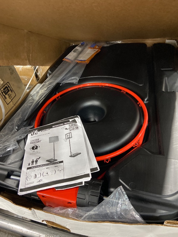 Photo 1 of *** MISSING BACKBOARD *** Lifetime NBA Phoenix Suns Portable Basketball Hoop, Adjustable Height 7.5-10 Ft, 44 Inch Shatterproof Fusion Backboard, Base with Wheels