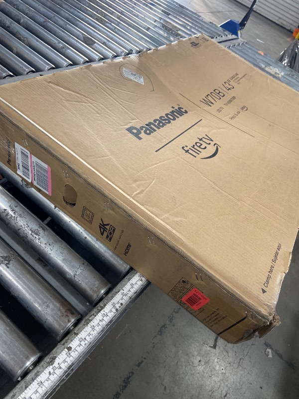 Photo 1 of **PARTS ONLY, BROKEN SCREEN**Panasonic W70 Series (2025 Model) 43" LED 4K Ultra HD Smart Fire TV, Press & Ask Alexa, Apple AirPlay, HDR10+, HDMI 2.1, and Bluetooth Support - 43W70BP