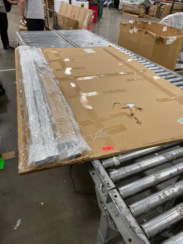 Photo 1 of **IS DAMAGED ON THE WHITEBOARD**VIZ-PRO Double-Sided Magnetic Mobile Whiteboard, 72 x 48 Inches, Rolling Dry Erase Board Easel Stand on Wheels with Aluminium Frame for School Office Home 6' x 4'