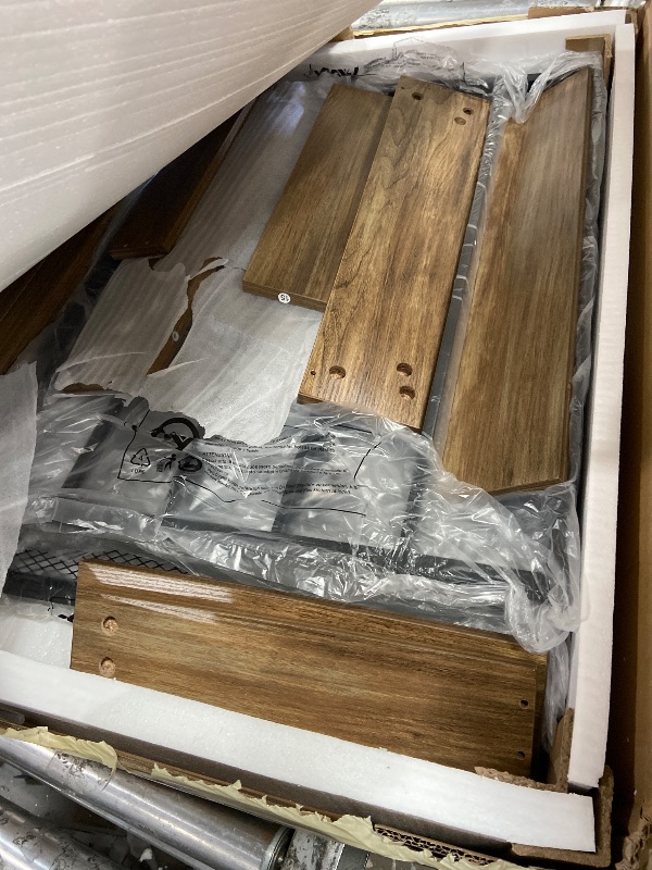 Photo 1 of ***BOX 2 OF 2 ONLY***YITAHOME 63 Inch Double Dog Crate TV Stand with Charging Station, Heavy Duty Wooden Cage Furniture for 2 Dogs, Dog Kennel Indoor Furniture Double Sliding Barn Door Design Ideal for 2 Dogs, Oak