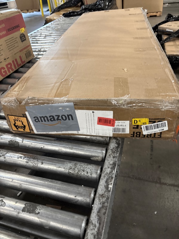 Photo 1 of ***PARTS ONLY***YITAHOME Queen Size Bed Frame, LED Bed Frame with Storage Bookcase Headboard, Upholstered Platform Bed with Charging Station, No Box Spring Needed, Easy Assembly, Grey