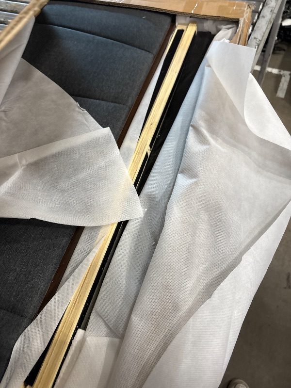 Photo 1 of ***PARTS ONLY***YITAHOME Queen Size Bed Frame, LED Bed Frame with Storage Bookcase Headboard, Upholstered Platform Bed with Charging Station, No Box Spring Needed, Easy Assembly, Grey