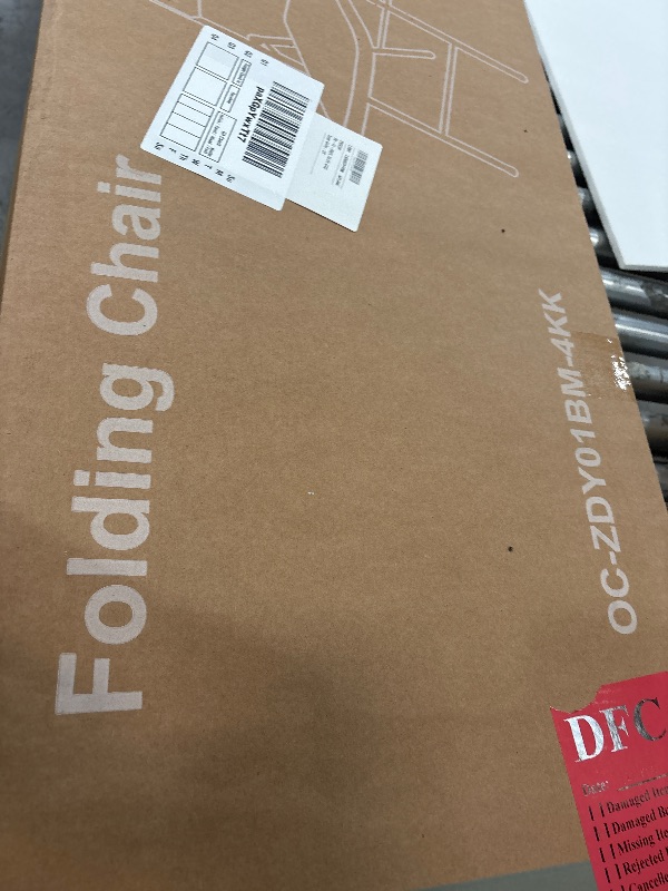 Photo 1 of *** PARTIAL SET - DOES NOT INCLUDE 12 CHAIRS SEE NOTES *** DUMOS 12 Pack Folding Chairs with Padded Cushion and Back - Fabric Stackable Portable Dining Chiars Set, for Home and Office, Conference, Wedding, Party, Patio, Garden, for Indoor Outdoor, Khaki