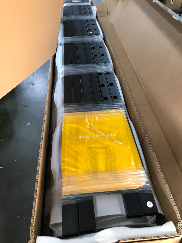 Photo 1 of **PARTIAL SET**
PVWIIK Queen Over Queen Bunk Bed with Drawer and Design Sense Headboard for Adult Teenagers Bedroom,Metal Bed Frame w/Safety Guardrails for Girls, Boys,Modern Style Bed/No Box Spring Required,Black