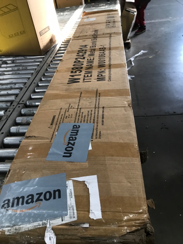 Photo 1 of **PARTIAL SET**
PVWIIK Queen Over Queen Bunk Bed with Drawer and Design Sense Headboard for Adult Teenagers Bedroom,Metal Bed Frame w/Safety Guardrails for Girls, Boys,Modern Style Bed/No Box Spring Required,Black