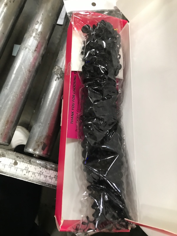 Photo 1 of ***STOCK PHOTO FOR REFERENCE ONLY*** Human Crochet Hair Kinky Curly Crochet Human Hair 18 Inch 120g Afro Kinky Curly Knotless Pre-Separated Feather Crochet Human Hair Invisible Crochet Hair Extensions 100 Strands Natural Black