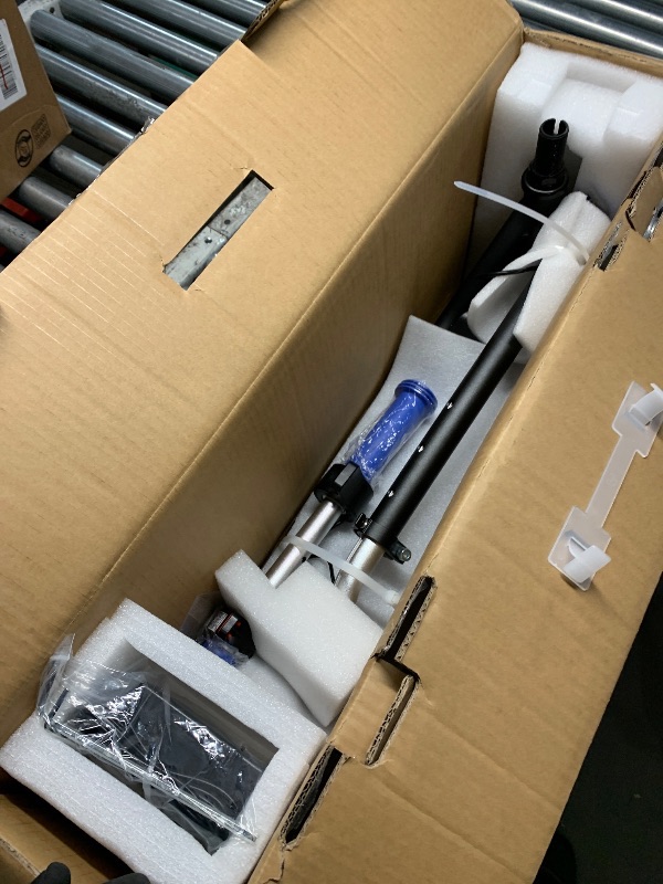 Photo 1 of ** PARTS ONLY, MISSING CHARGER & SOME HARDWARE** charger missing, it's used, the battery was removed. Hardware to secure the handle was also missingGyroor Electric Scooter for Kids, E-Throttle 150W Motor LED Display, H30Max-Blue