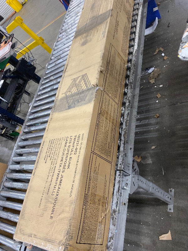 Photo 1 of ***PARTS ONLY***Max & Lily Bunk Bed Twin Over Full Size with Ladder, Solid Wood Platform Bed Frame with Ladder for Kids, 14" Safety Guardrails, Easy Assembly, No Box Spring Needed, White