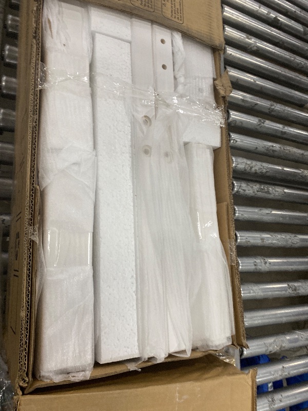 Photo 1 of ***PARTS ONLY***Max & Lily Bunk Bed Twin Over Full Size with Ladder, Solid Wood Platform Bed Frame with Ladder for Kids, 14" Safety Guardrails, Easy Assembly, No Box Spring Needed, White