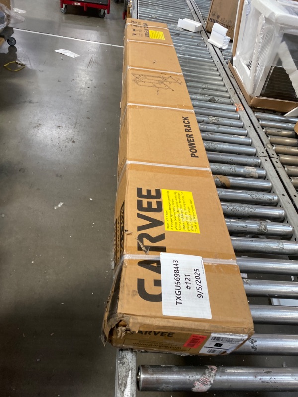 Photo 1 of (*bOX 1 OF 2, UNKOWN PARTS, FOR PARTS*)  Power Cage, 1200 LBS Multi-Function Power Rack with LAT Pulldown, Seated Row, Cable Pulley System, J-Hooks, Dip Handles, Landmine, Squat Rack with Cable Corssover, Smithe Attachment for Home Gym