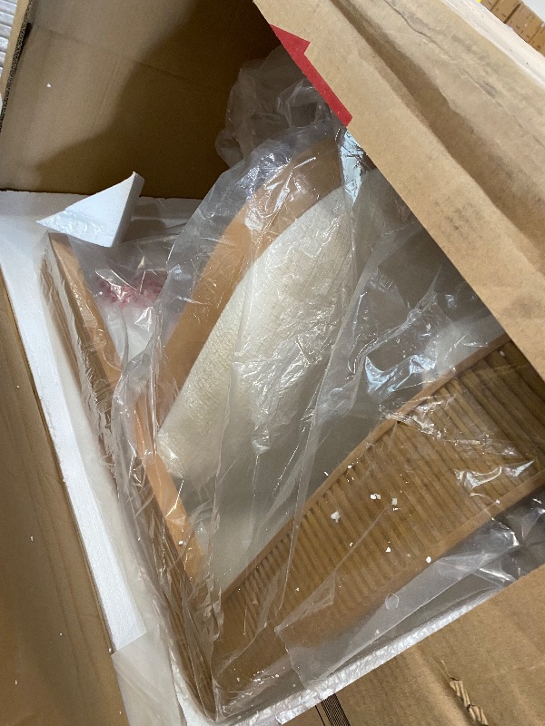 Photo 1 of 1 pc only***
Meridian Furniture 11091Cream-C Sacha Collection Art Deco Dining Chair, Rich Cream Linen Textured Fabric, Two Tone Weave, Solid Fluted Wood Natural Finish, 22.5" W x 22" D x 31" H, Cream, Set of 2