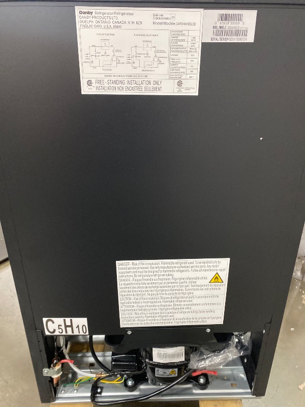 Photo 1 of (see all images for damage) Danby DAR044A4BSLDD 4.4 cu. ft. Compact Fridge in Stainless Steel