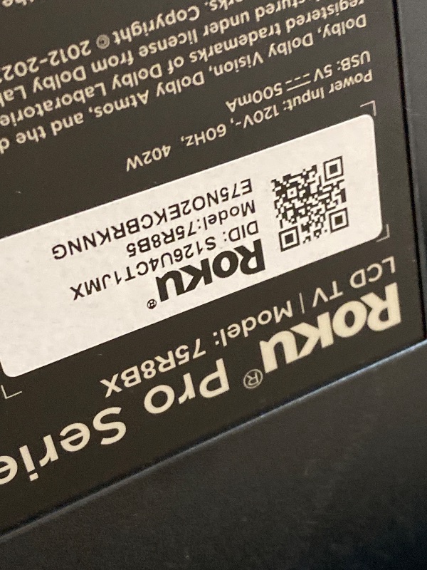 Photo 1 of (broken)(sold for parts) Roku Smart TV – 65-Inch Select Series, 4K HDR TV – RokuTV with Enhanced Voice Remote – Flat Screen LED Television with Wi-Fi for Streaming Live Local News, Sports, Family Entertainment