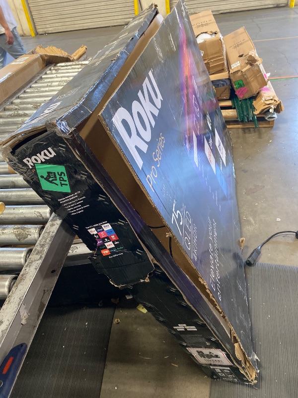 Photo 1 of (broken)(sold for parts) Roku Smart TV – 65-Inch Select Series, 4K HDR TV – RokuTV with Enhanced Voice Remote – Flat Screen LED Television with Wi-Fi for Streaming Live Local News, Sports, Family Entertainment