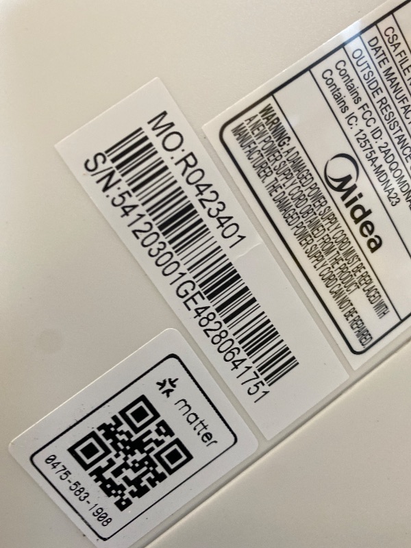 Photo 1 of (powers on) Midea 12,000 BTU U Shaped Smart Inverter Window Air Conditioner - Cools 550 Sq Ft, Ultra Quiet with Open Window Flexibility - Alexa/Google Assistant Compatible - 35% Energy Savings, Remote (Updated)