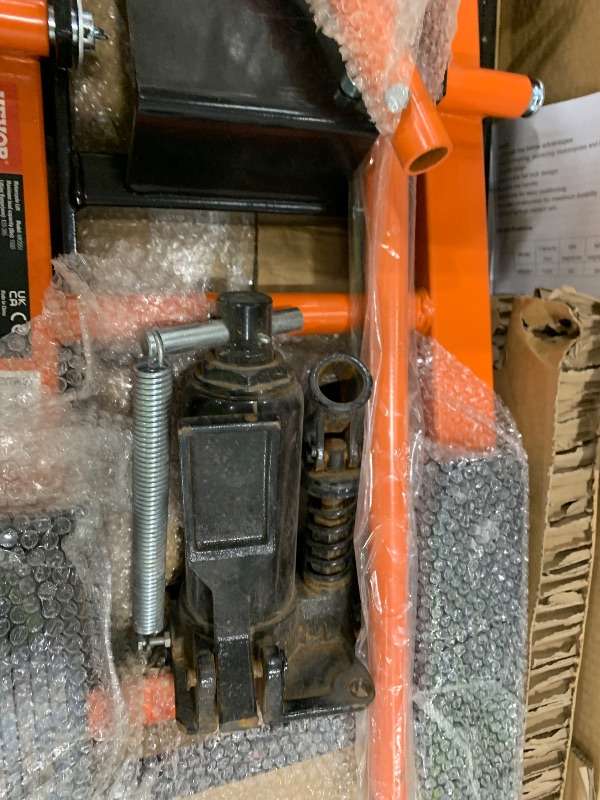 Photo 1 of ***Hydraulic nonfunctional ***
VEVOR Hydraulic Motorcycle Lift Jack 1500 LBS Capacity ATV Scissor Lift Jack Portable Motorcycle Lift Table with 4 Wheels Hydraulic Foot-Operated Hoist Stand for Motorcycle ATV UTV Powersports