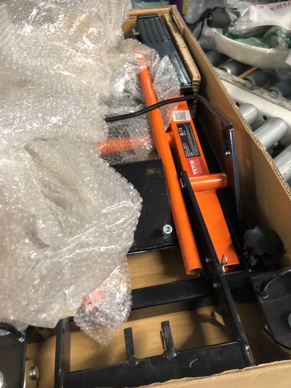 Photo 1 of ***Hydraulic nonfunctional ***
VEVOR Hydraulic Motorcycle Lift Jack 1500 LBS Capacity ATV Scissor Lift Jack Portable Motorcycle Lift Table with 4 Wheels Hydraulic Foot-Operated Hoist Stand for Motorcycle ATV UTV Powersports