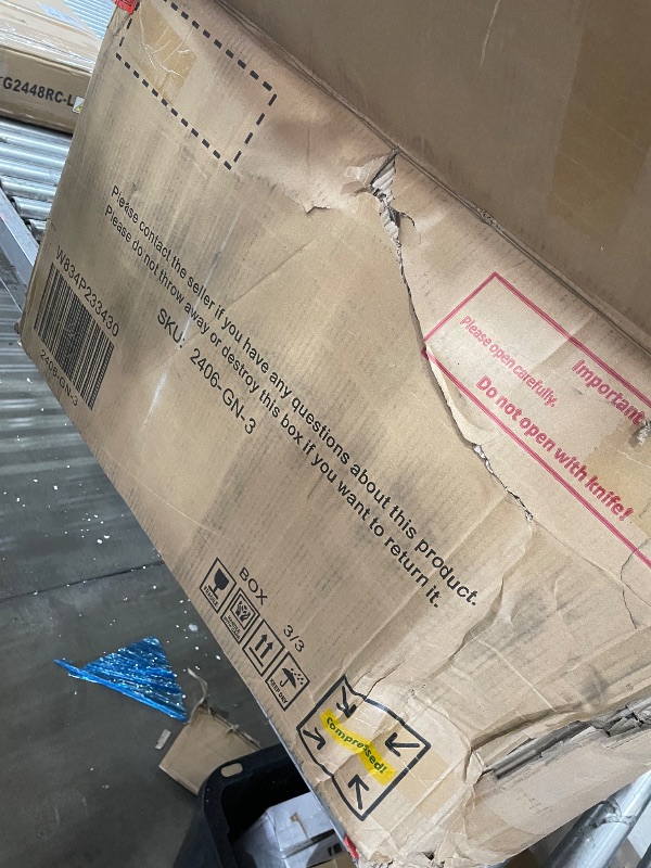 Photo 1 of ***********INCOMPLETE ITEM, THIS IS ONLY BOX X3 OUT OF 3 TOTAL********************
Eafurn Corduroy Upholstered Convertible Corner Sofa Couch w/Cupholders, USB and Type C Ports